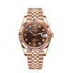 Datejust Chocolate Brown & Rose Gold Femme