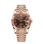 Datejust Chocolate Brown & Rose Gold Femme