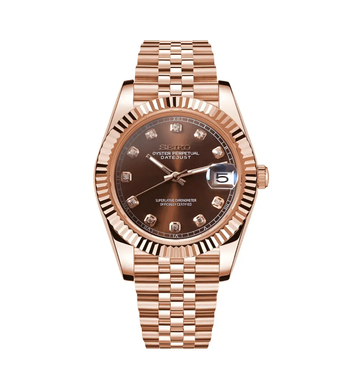 Datejust Chocolate Brown & Rose Gold