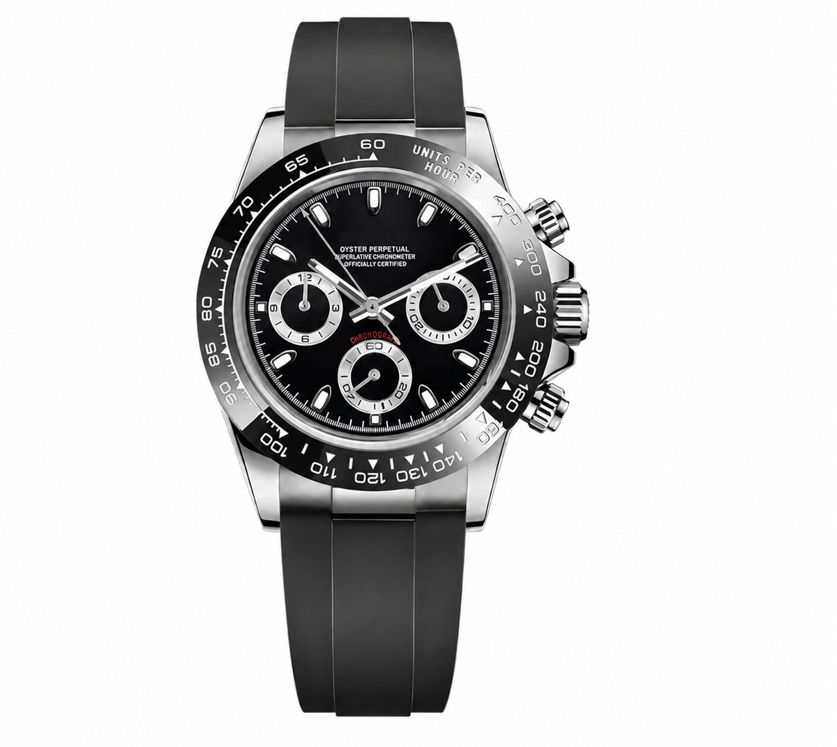 Daytona Black & Silver Oysterflex