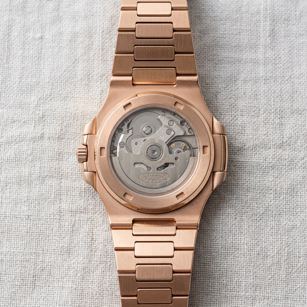 Nautilus Rose Gold & Chocolate Brown Open Heart