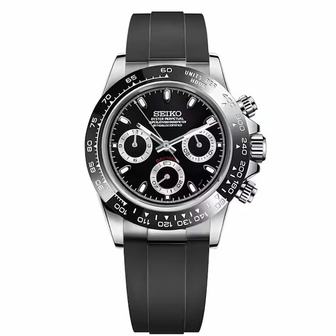 Daytona Black & Silver Oysterflex