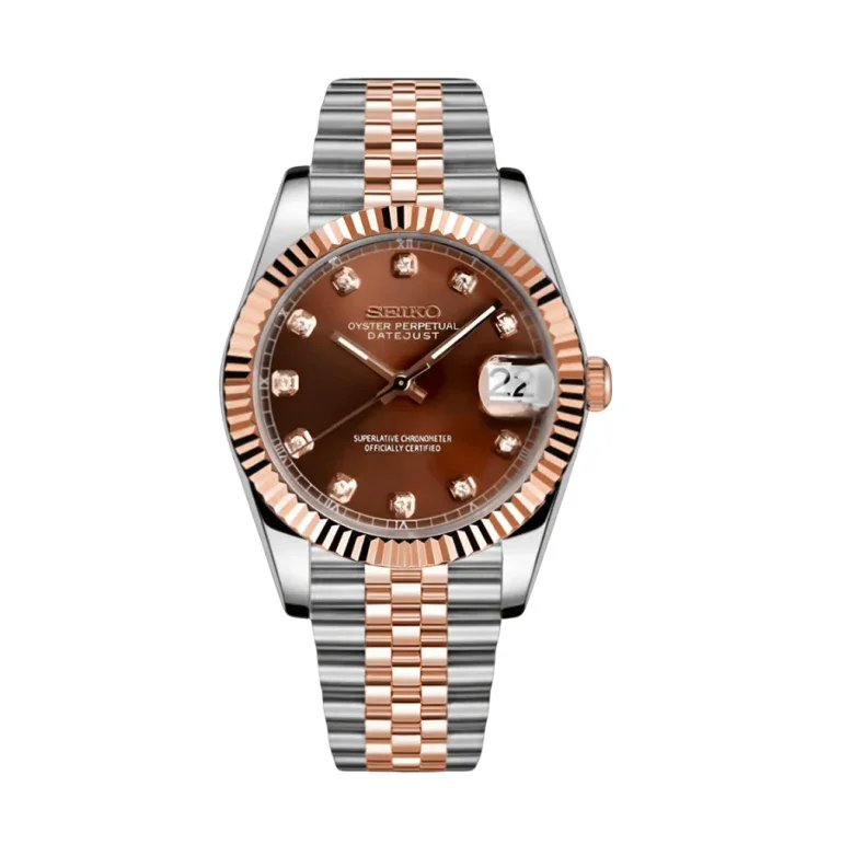 Datejust Two Tone Rose & Silver Chocolate Dial